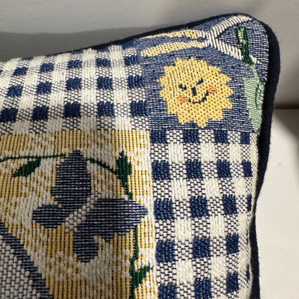 Rectangular Tapistry Throw Pillow W/Brid Houses, Bees, Butterflies - Picture 7 of 9